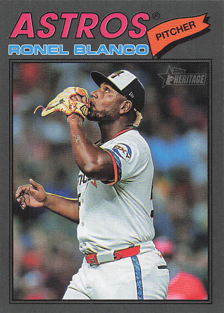 2026 Topps Heritage Baseball Dark Gray Ronel Blanco #185