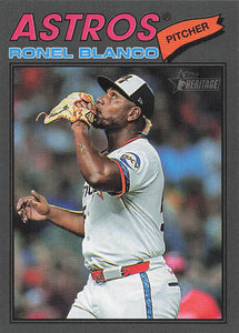 2026 Topps Heritage Baseball Dark Gray Ronel Blanco #185