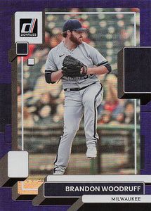 2022 Donruss Baseball Holo Blue Brandon Woodruff #181