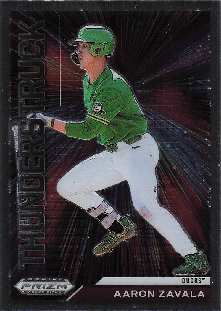 2021 Panini Prizm Draft Picks Baseball Thunderstruck Aaron Zavala #T-AZ