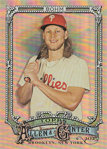 2025 Topps Allen & Ginter Baseball Silver Portrait Alec Bohm #234