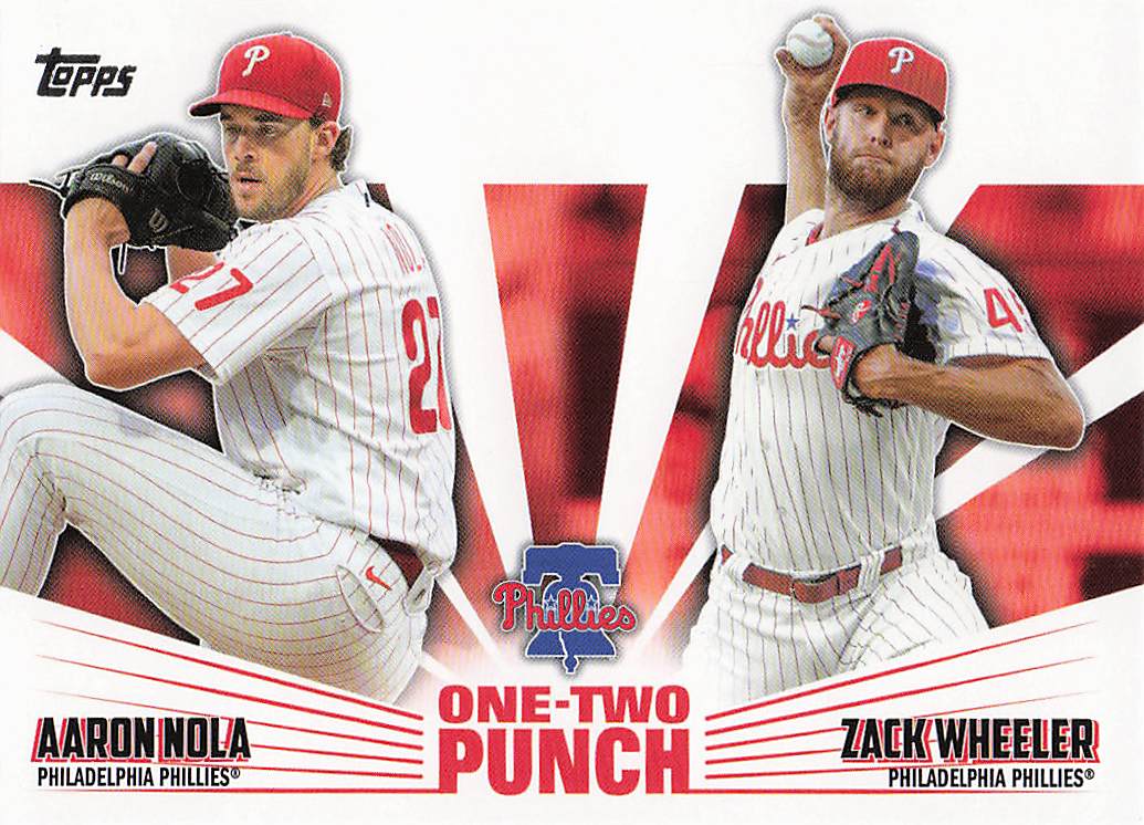 2023 Topps Baseball One-Two Punch Aaron Nola / Zack Wheeler #12P-10