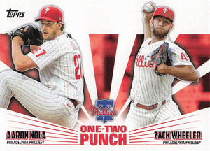 2023 Topps Baseball One-Two Punch Aaron Nola / Zack Wheeler #12P-10