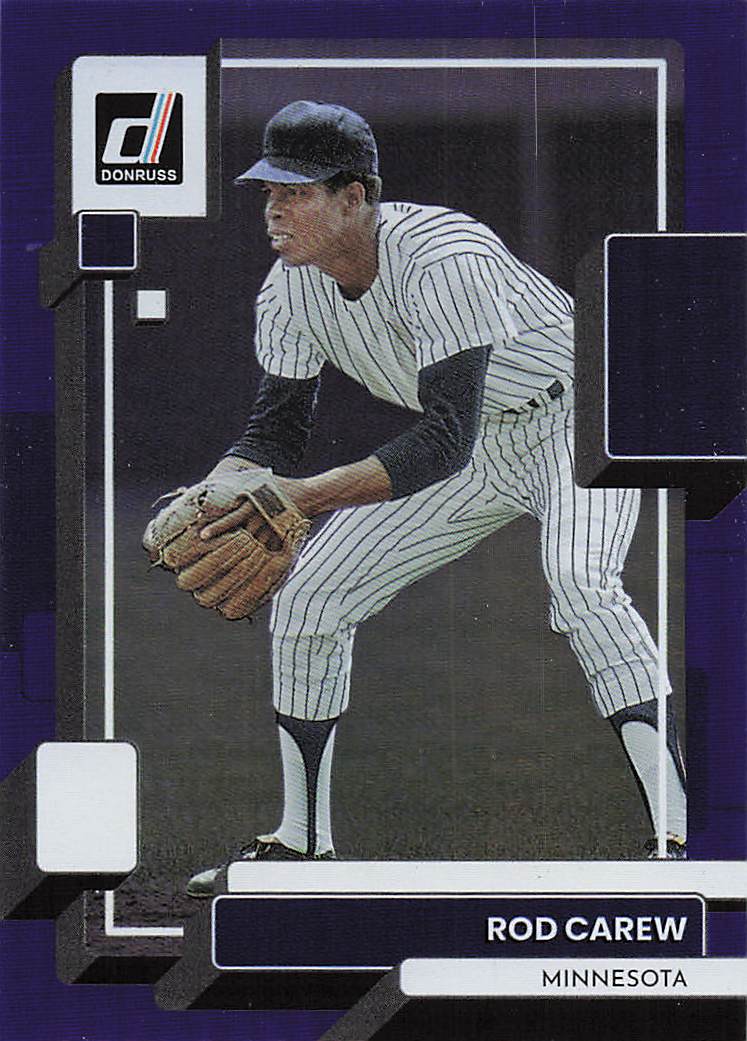 2022 Donruss Baseball Holo Purple Rod Carew #178
