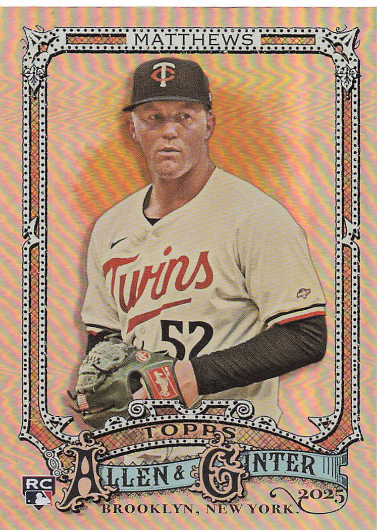 2025 Topps Allen & Ginter Baseball Silver Portrait Zebby Matthews #235 Rookie