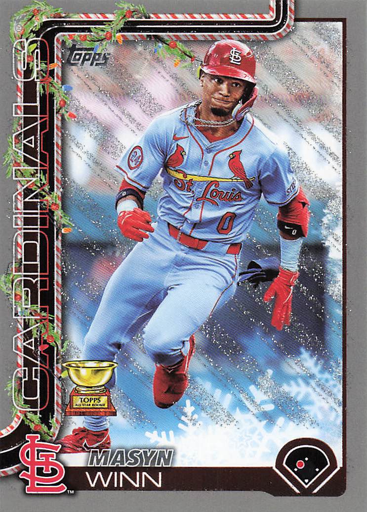 2025 Topps Holiday Baseball Silver Glitter Holiday Masyn Winn #H193