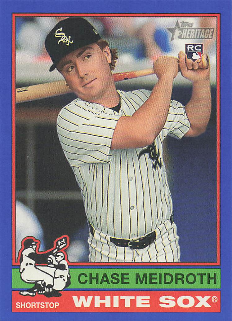 2025 Topps Heritage Baseball Dark Blue Border Chase Meidroth #671 Rookie