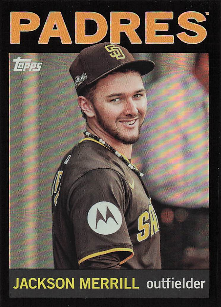 2025 Topps Archives Baseball Black Foilboard Jackson Merrill #14