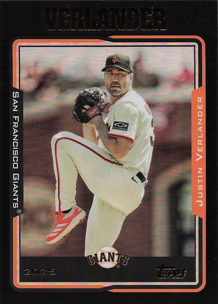 2025 Topps Archives Baseball Black Foilboard Justin Verlander #235