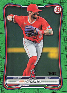 2026 Bowman Baseball Green Pattern 76/99 Zach Neto #42
