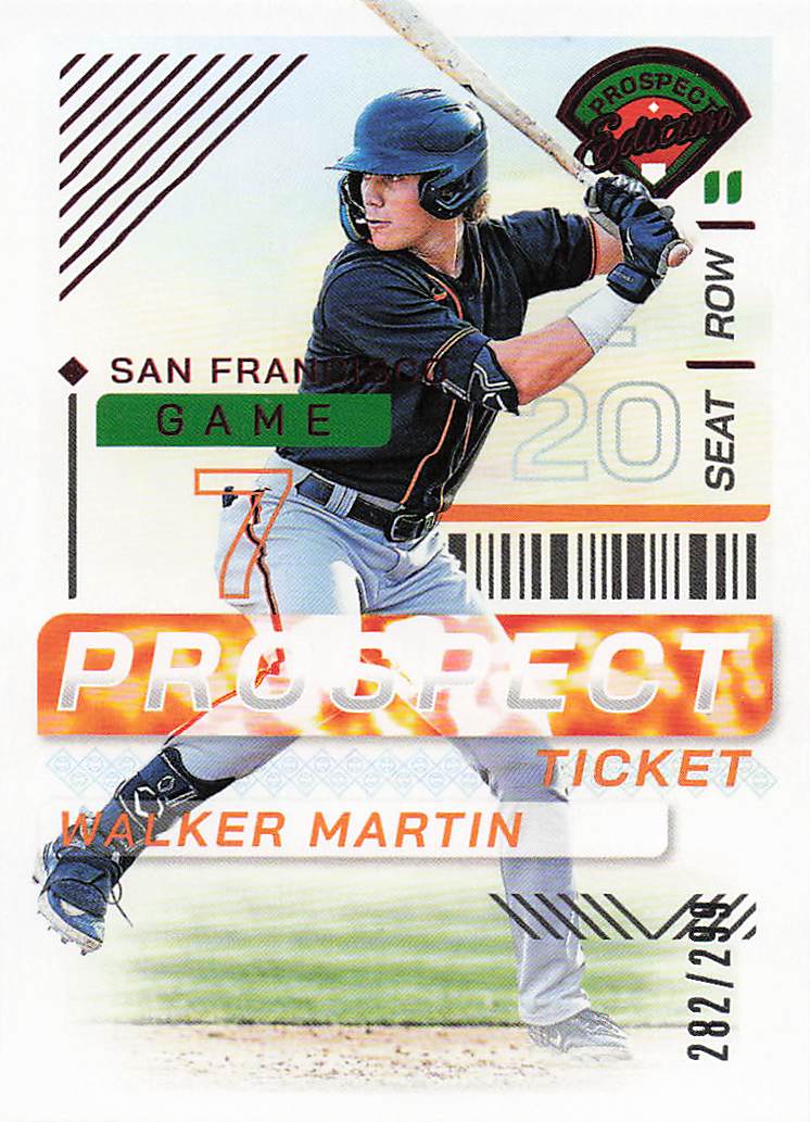 2024 Panini Prospect Edition Baseball Red 282/299 Walker Martin #121