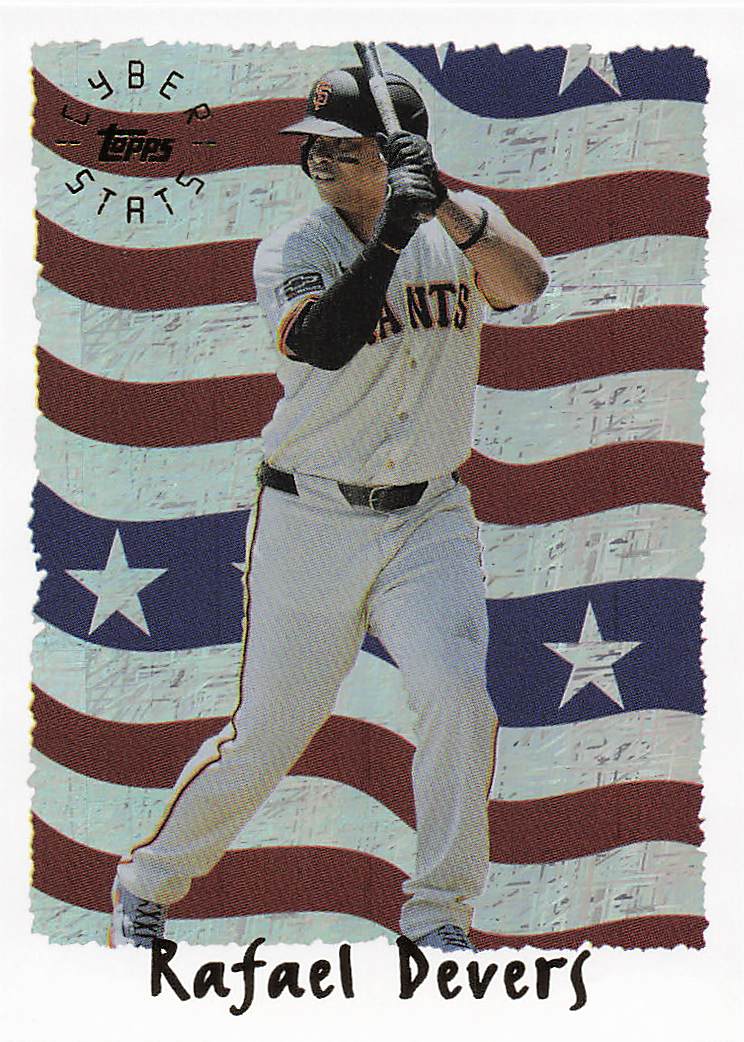 2025 Topps Archives Baseball 1995 Topps Cyberstats Rafael Devers #95C-15