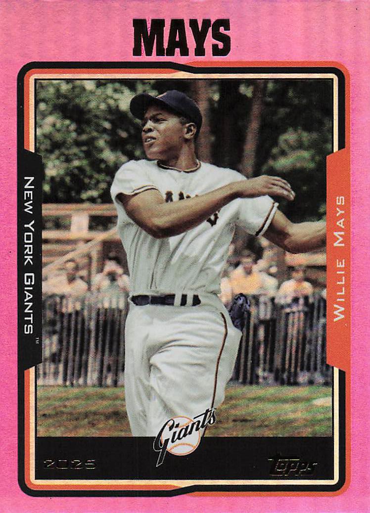 2025 Topps Archives Baseball Pink Foilboard Willie Mays #224