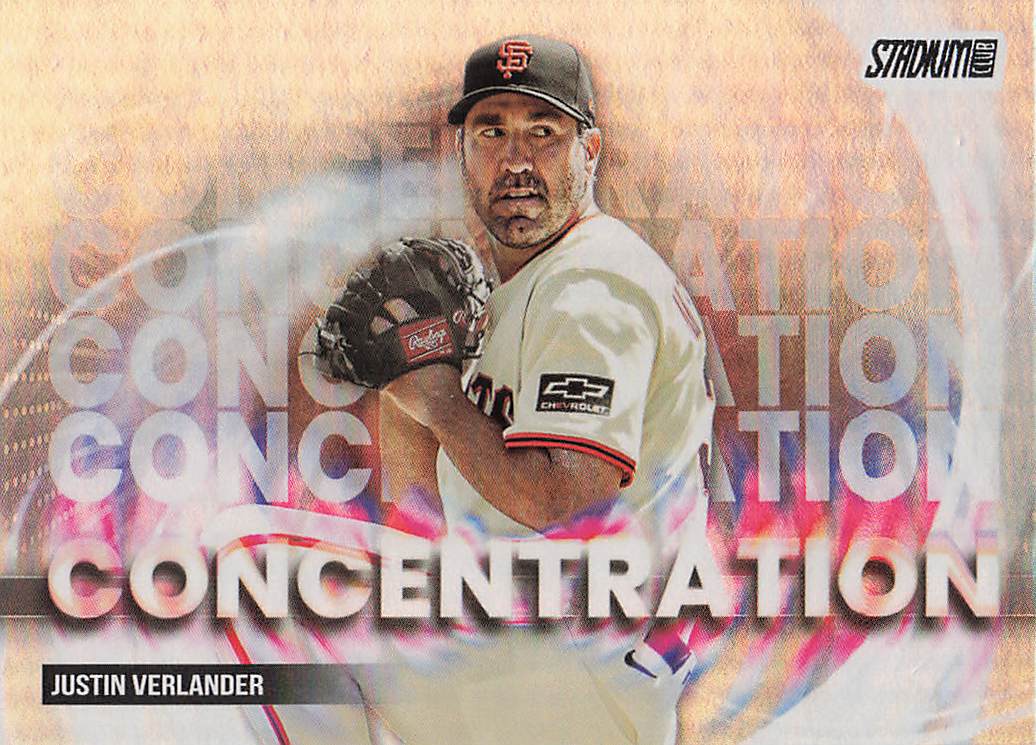 2025 Stadium Club Baseball Concentration Justin Verlander #C-18