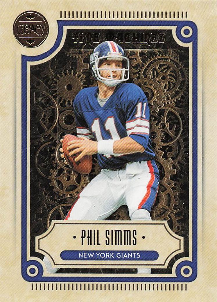 2022 Panini Legacy Football Time Machines Phil Simms #TM-18