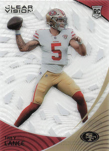 2021 Panini Chronicles Football Clear Vision Rookies Trey Lance #CVR-3