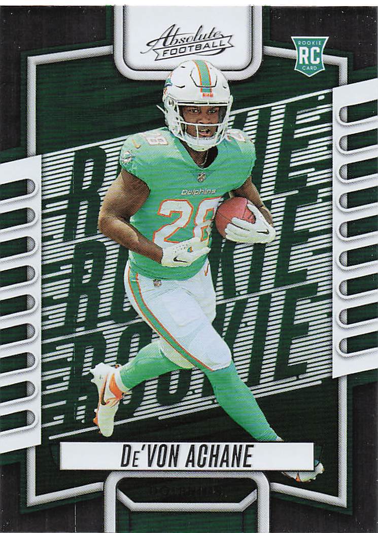 2023 Panini Absolute Football Black De'Von Achane #130