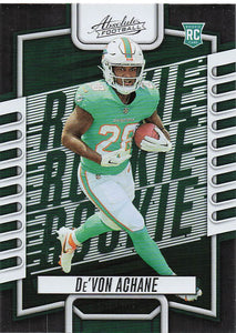 2023 Panini Absolute Football Black De'Von Achane #130