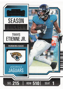 2023 Panini Contenders Football Season Ticket Retail Travis Etienne Jr. #47