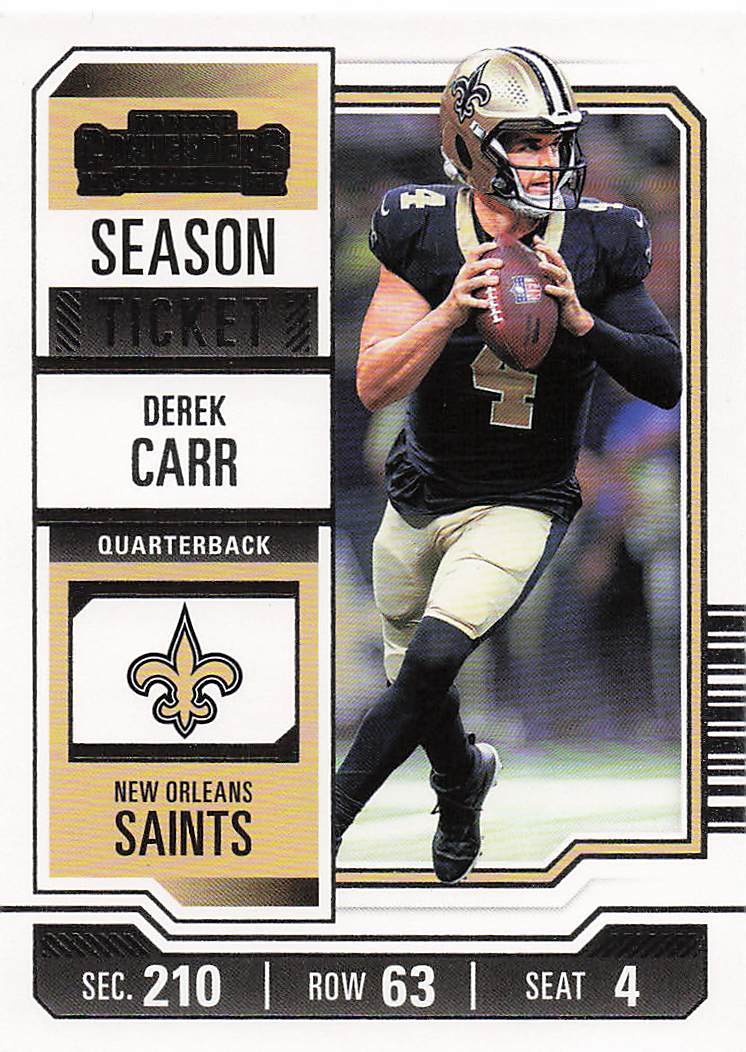 2023 Panini Contenders Football Season Ticket Retail Derek Carr #72