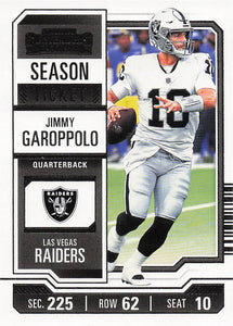 2023 Panini Contenders Football Season Ticket Retail Jimmy Garoppolo #54