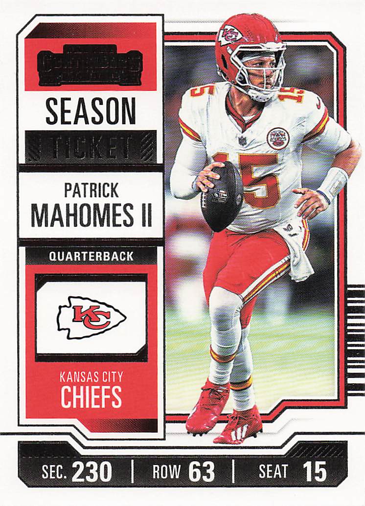 2023 Panini Contenders Football Season Ticket Retail Patrick Mahomes II #51