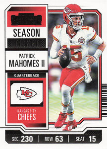 2023 Panini Contenders Football Season Ticket Retail Patrick Mahomes II #51