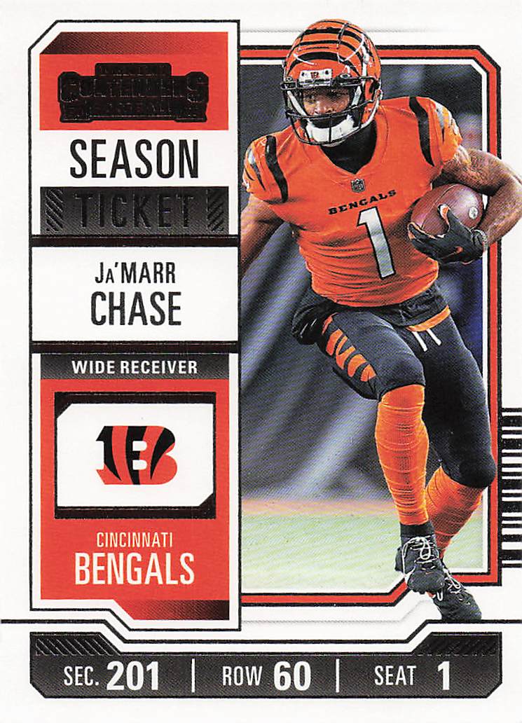 2023 Panini Contenders Football Season Ticket Retail Ja'Marr Chase #21