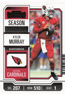 2023 Panini Contenders Football Season Ticket Retail Kyler Murray #3
