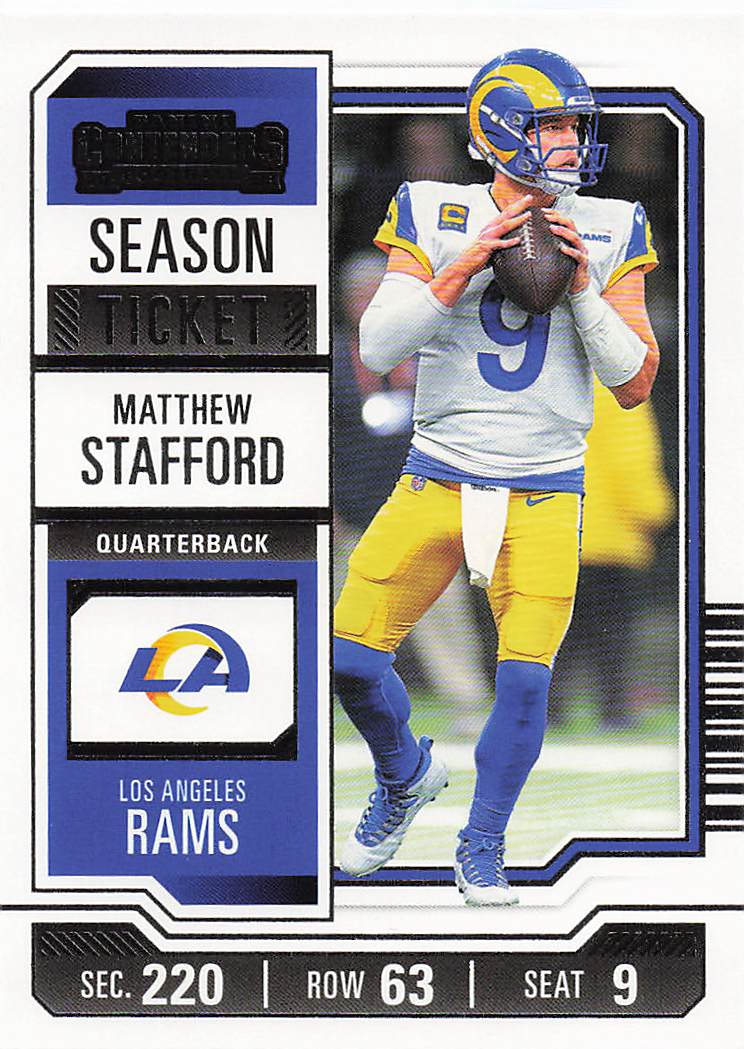 2023 Panini Contenders Football Season Ticket Retail Matthew Stafford #62