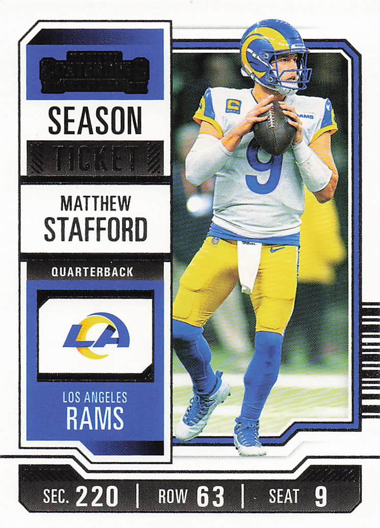 2023 Panini Contenders Football Season Ticket Retail Matthew Stafford #62