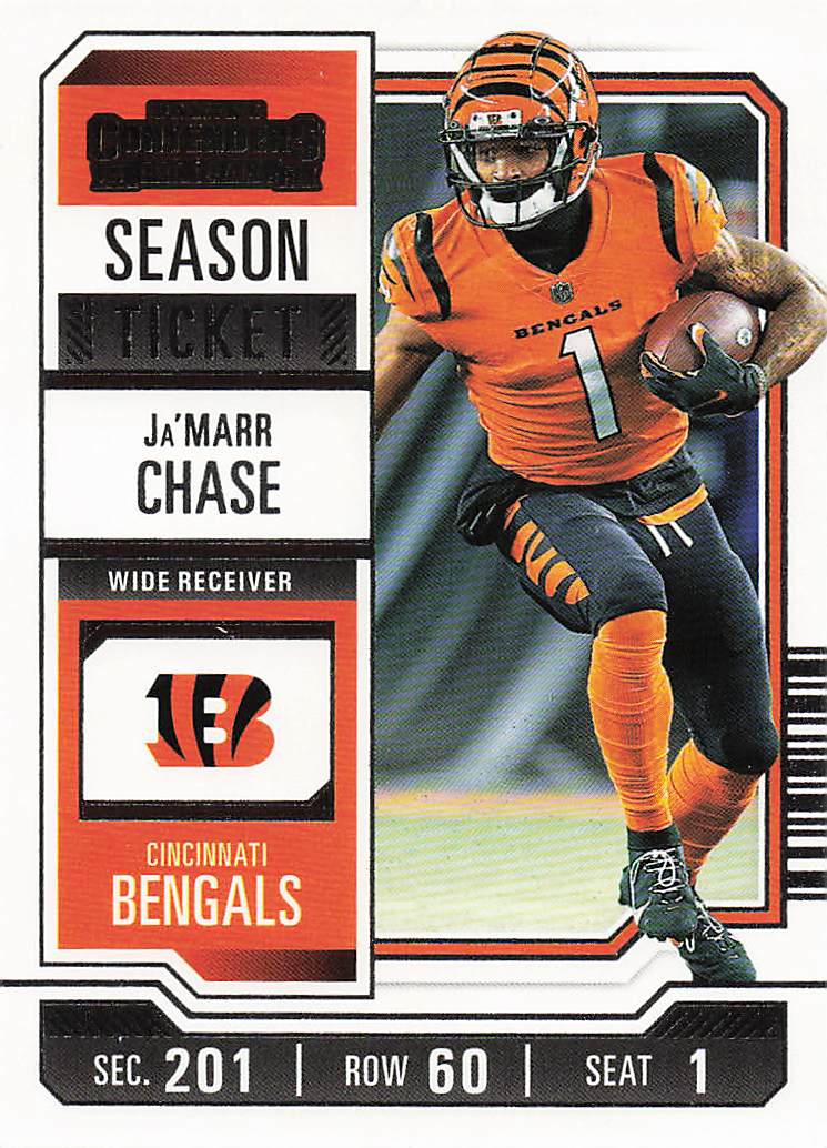 2023 Panini Contenders Football Season Ticket Retail Ja'Marr Chase #21