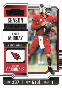 2023 Panini Contenders Football Season Ticket Retail Kyler Murray #3