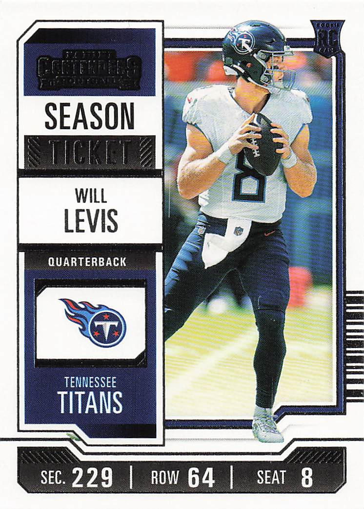 2023 Panini Contenders Football Will Levis #97 Rookie