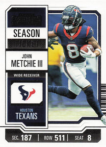 2023 Panini Contenders Football Season Ticket Retail John Metchie III #42