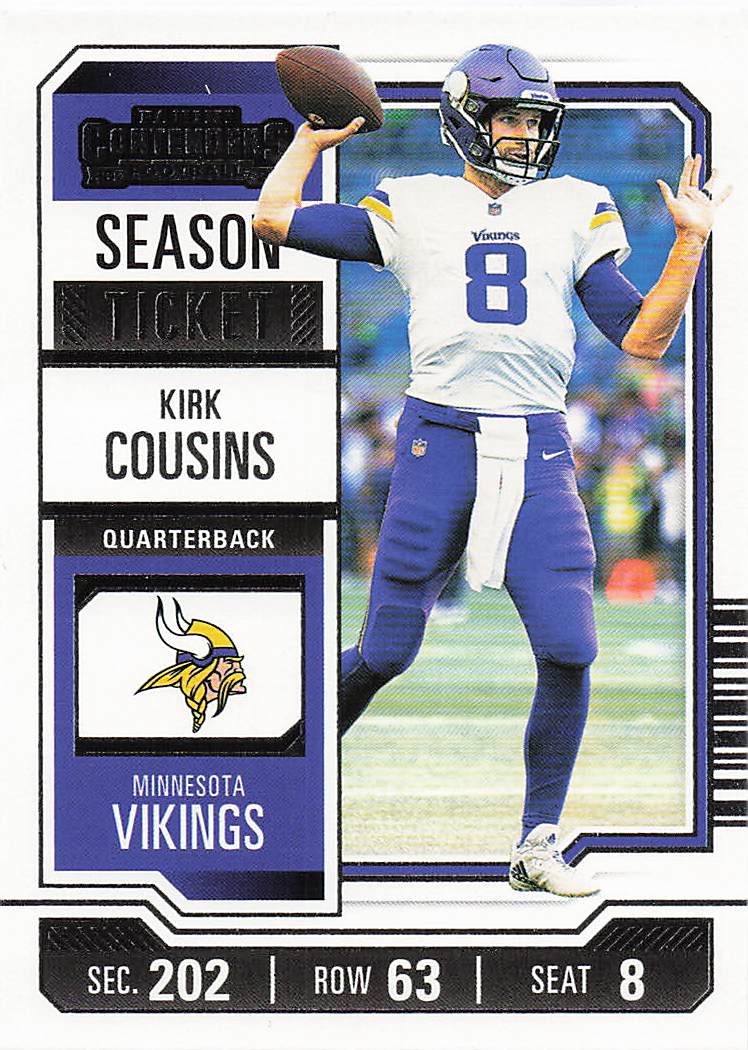 2023 Panini Contenders Football Season Ticket Retail Kirk Cousins #68