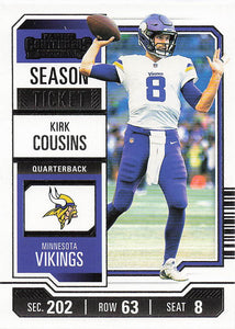 2023 Panini Contenders Football Season Ticket Retail Kirk Cousins #68