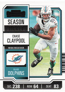 2023 Panini Contenders Football Season Ticket Retail Chase Claypool #17