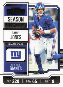 2023 Panini Contenders Football Season Ticket Retail Daniel Jones #75