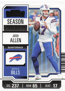 2023 Panini Contenders Football Season Ticket Retail Josh Allen #11