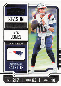 2023 Panini Contenders Football Season Ticket Retail Mac Jones #69