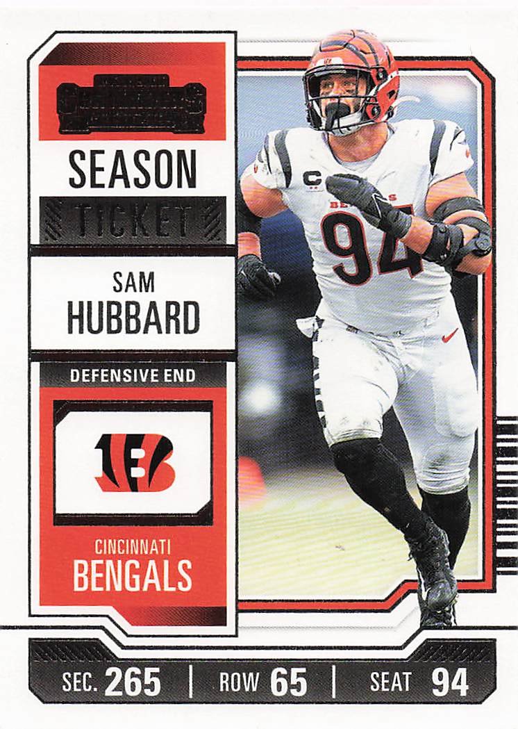 2023 Panini Contenders Football Season Ticket Retail Sam Hubbard #23