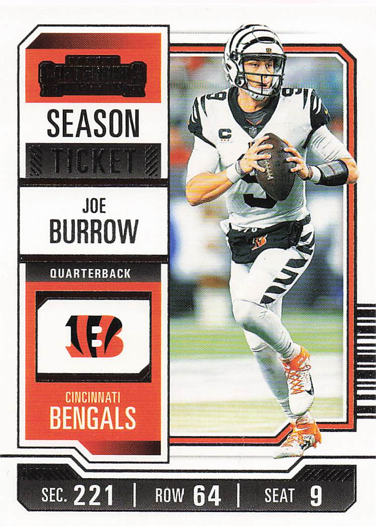 2023 Panini Contenders Football Season Ticket Retail Joe Burrow #22