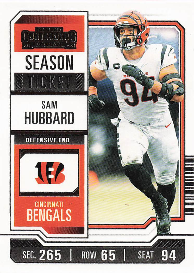 2023 Panini Contenders Football Season Ticket Retail Sam Hubbard #23
