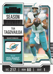 2023 Panini Contenders Football Season Ticket Retail Tua Tagovailoa #64