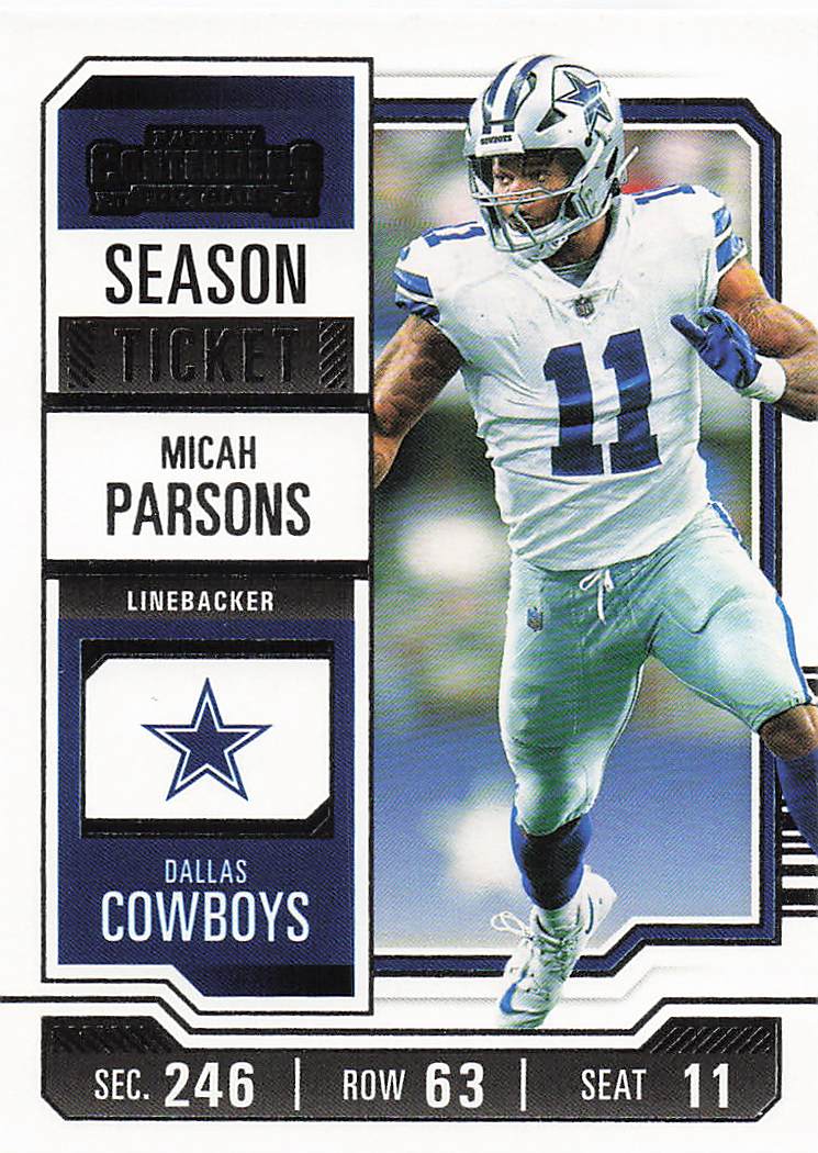 2023 Panini Contenders Football Season Ticket Retail Micah Parsons #29