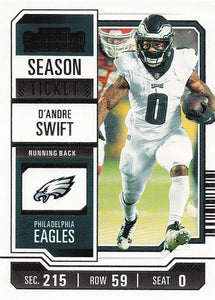 2023 Panini Contenders Football Season Ticket Retail D'Andre Swift #78