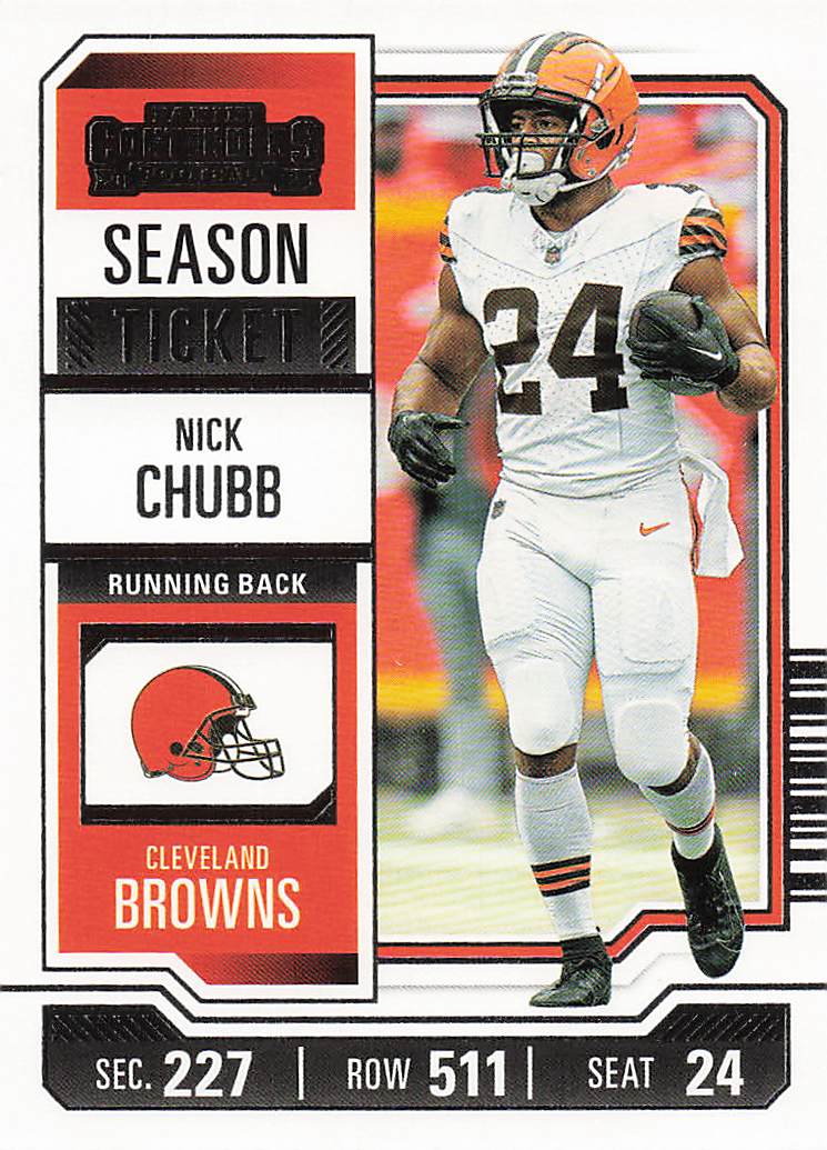 2023 Panini Contenders Football Season Ticket Retail Nick Chubb #26