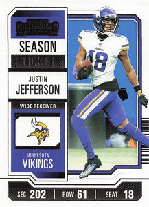 2023 Panini Contenders Football Season Ticket Retail Justin Jefferson #67