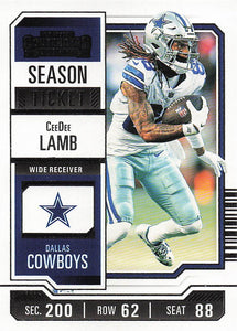2023 Panini Contenders Football Season Ticket Retail CeeDee Lamb #27